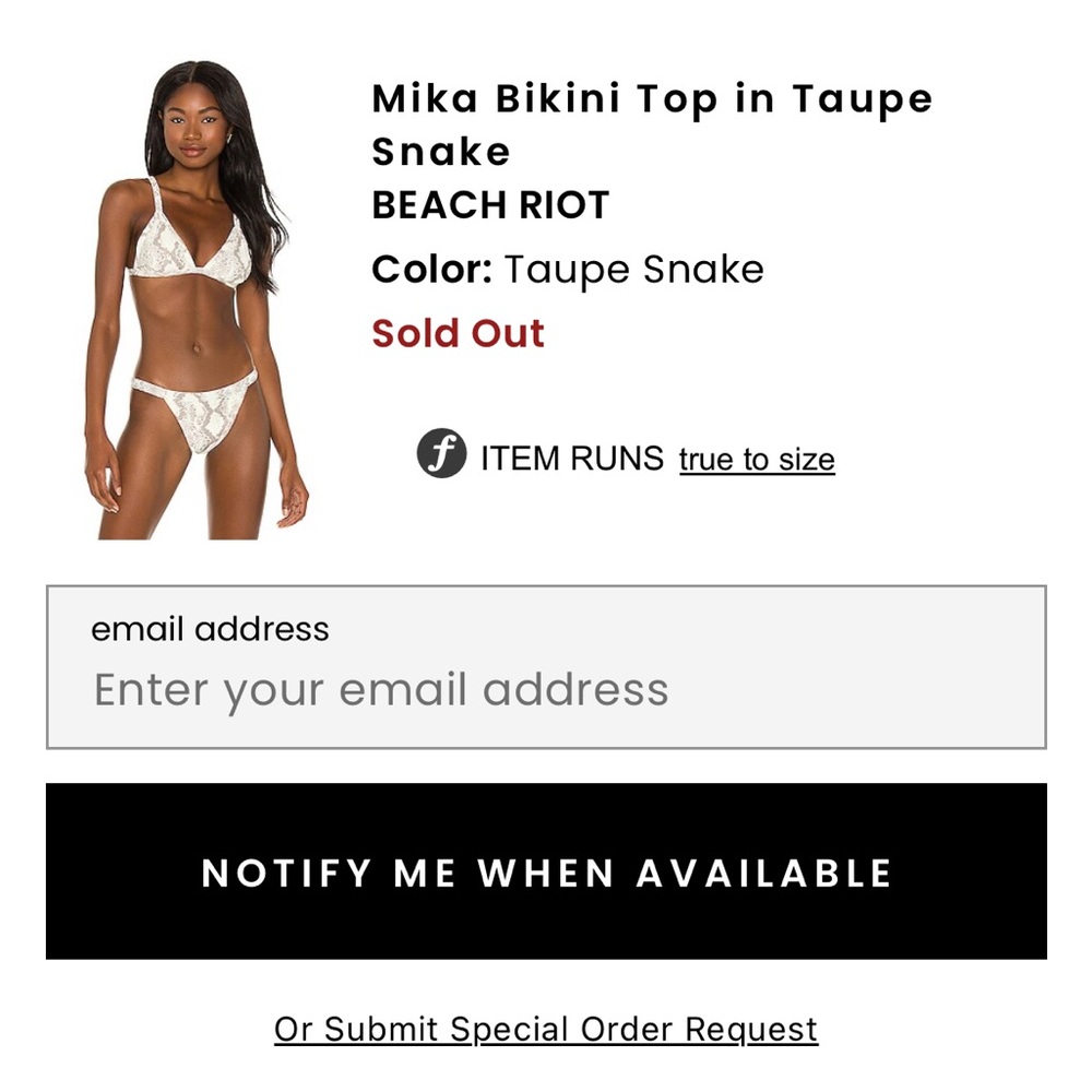 Beach Riot Mika Bikini Top in Taupe Snake